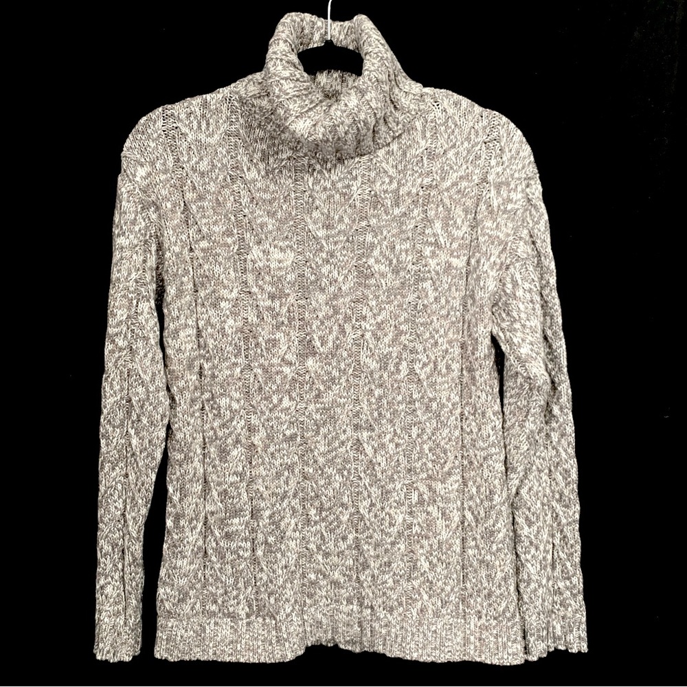 Haven Well Within 100% Organically Grown Cotton Cable Knit Turtleneck Sweater